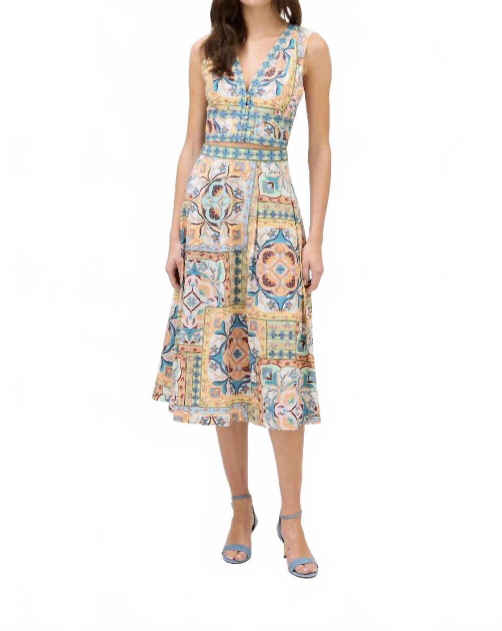 NEW ALLISON NEW YORK mabel skirt in scarf print